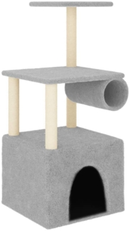 vidaXL Kratzbaum mit Sisal-Kratzsäulen Hellgrau 109,5 cm 172059