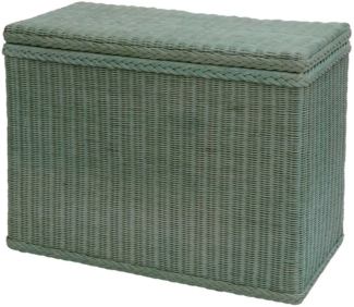 Krines Home Wäschesortierer Rattan Wäschekorb 3 Fächer Wäschesammler Wäschesortierer Unterteilung, mit Deckel und drei Unterteilungen