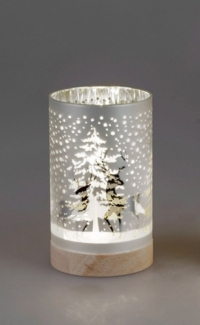 formano LED Dekolicht aus Glas Winterlandschaft, LED fest integriert