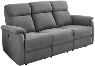 Sofa 3-Sitz Alana / Alabama 3 , Stoff , Grau , 191 x 102 x 87 cm