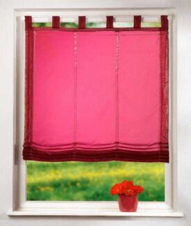 Gardinenbox Raffrollo, Raffrollo Voile UNI mit Schlaufen 61008