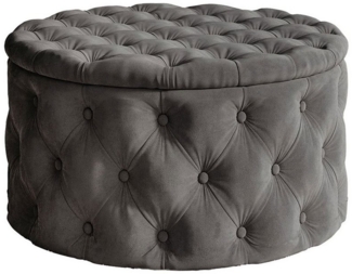 Lookway Hocker CHESTERFIELD runder gesteppter mit Staufach (Der gepolsterte hocker), mit Stauraum