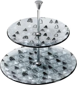 Servierserie Tree grey Winter - Etagere Tree grey Winter