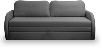 Selsey 'Diego' 3-Sitzer-Sofa mit Schlaffunktion und Bettkasten, dunkelgrau, ca. 90 x 221 x 91 cm