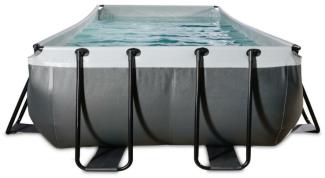 EXIT Swimming Pool rechteckig 400 x 200 x 100 cm Schwarz