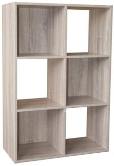 HTI-Living Standregal Regal Sonoma Thekla 60x90, Stück 1-tlg, Standregal Bücherregal Raumteiler 6 Regalfächer