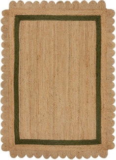 FLAIR RUGS Teppich Grace, rechteckig, Höhe: 7 mm, aus 100% Jute, fußbodenheizungsgeeignet, mit Bordüre