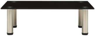 vidaXL TV-Tisch 60x35x17 cm Schwarz Hartglas 322761