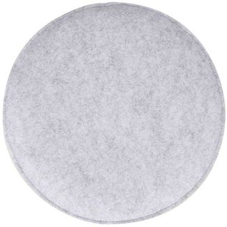 IDIMEX Sitzkissen LESLIE, Runde Stuhlkissen gepolstert im 4er Set, Stuhlauflagen Filz grau