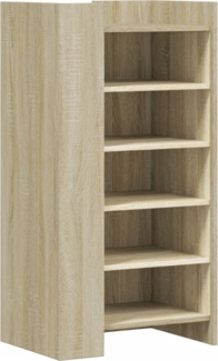 vidaXL Schuhschrank Sonoma-Eiche 52x37,5x100 cm Holzwerkstoff 848446
