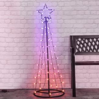 HI Weihnachtsbeleuchtung Weihnachtsbaum-Alternative 62 LEDs 100 cm 438356