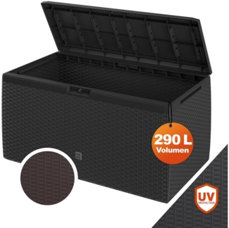 Casaria 'Rato Plus' Gartentruhe | 100 kg | Smart Click System, Kunststoff anthrazit