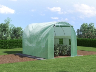 Vente-unique - Foliengewächshaus Folientunnel - 6 m² - 300 x 200 x 200 cm - Stahl - IPOMEA