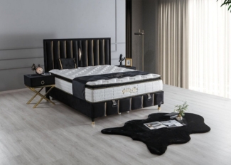 Villa Möbel Boxspringbett GOLDEN (Bett Set, Bettset), Bettkasten mit XXL Stauraum & Gasdruckfedern für einfache Handhabung