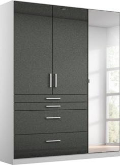 rauch Drehtürenschrank Kleiderschrank Schrank Garderobe Garderobenschrank Topseller HOMBURG mit Spiegel, oberer Schubkasten mit Einteilung MADE IN GERMANY