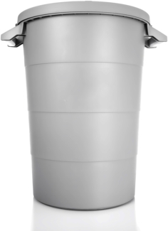 BigDean wetterfeste Universaltonne mit Deckel und 2 stabilen Tragegriffen 80 Liter GRAU - Regentonne Mülleimer - Indoor und Outdoor geeignet - Made in Europe