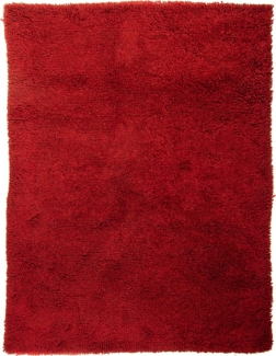 Morgenland Hochflor Teppich - 217x154 cm - dunkelrot