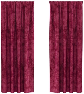 vidaXL Vorhang mit Vorhängen 2 pcs Weinrot 245 x 140 cm Samt 4107681