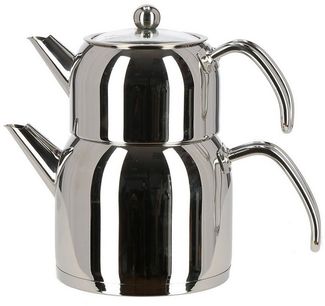 Almina Teekanne Edelstahl Teekocher Wasser/Tee-Kessel Wasserkessel 3L, Teekessel 1,5L