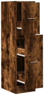 vidaXL Apothekerschrank Räuchereiche 30x41x118 cm Holzwerkstoff 855164