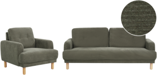 4-Sitzer Sofa Set Cord dunkelgrün TUVE