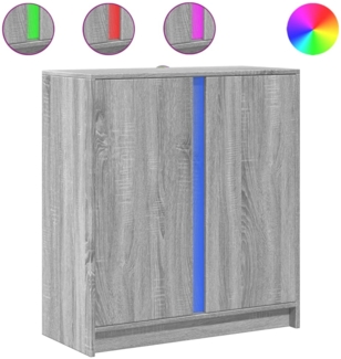 vidaXL LED-Sideboard Grau Sonoma 77x34x85 cm Holzwerkstoff 852136