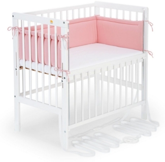 FabiMax Beistellbett Flex weiß, 2in1, Beistellbett und Stubenbettchen in Einem, innovatives Seitenteil