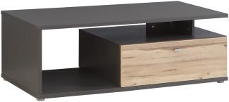 Couchtisch >Chatham< in Uni Wolfram Grau aus Metall - 120x40.2x59cm (BxHxT)