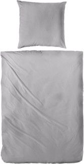 Primera Halbleinen Sommer Bettwäsche 135x200 anthratzit grau uni 183001-888