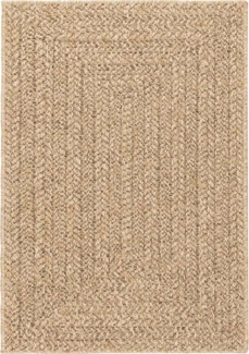 vidaXL Teppich ZIZUR Beige 120x170 cm Jute-Optik Indoor und Outdoor 4010394