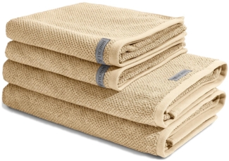 Ross Selection 4 tlg. Frottier-Set - 2 X Handtuch (50 X 100cm), 2 X Duschtuch (70 X 140cm) - 540 g/m2 - Sand