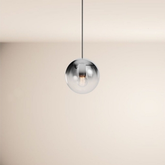 s.luce Pendelleuchte Orb Galerieleuchte 5m Abhängung Schwarz Orb/Farbverlauf Rauch Verlauf