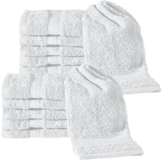 REDBEST Gästehandtuch Gästetuch "Chicago" 12er-Pack, Frottier, Walk-Frottier Uni