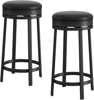 GarveeMore Barhocker Drehhocker,einfach zu montieren und zu reinigen, für Küche, Restaurant (2 St), (2/4er Set), 360°Drehbar, mit Fußstütze und PU-gepolsterte