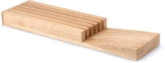 Continenta Messerblock für Schublade, Holzmesserblock, Messer Block, Messerhalterung, Gummibaumholz, 30518