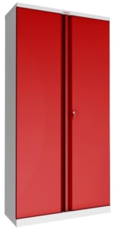 Phoenix Stahlschrank SCL1891GRK 2 Türen 4 Böden grau/rot Schlüssel