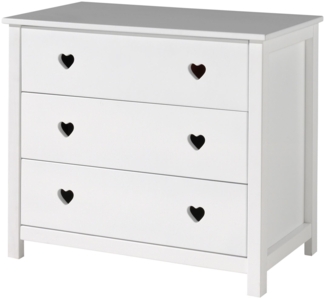 Kommode Kamila 90x50x85 Schubladenkommode MDF Weiß