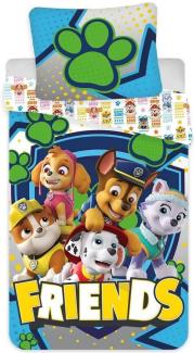 BrandMac Bettwäsche PAW Patrol - FRIENDS - Bettwäsche-Set für Baby & Kleinkind, 100x135, Baumwolle, 100% Baumwolle