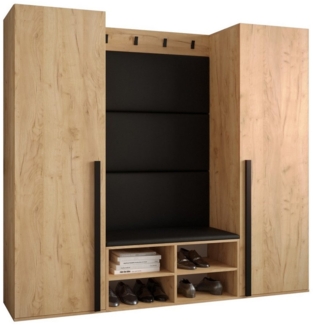 ABIKS MÖBEL Garderoben-Set MIRO Set 9, Garderobe mit gepolsterten Paneelen, Modern Design