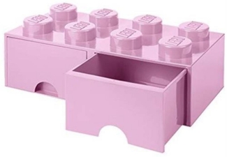 Lego 'Storage Brick 8' Aufbewahrungsbox rosa mit 2 Schubladen