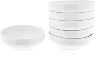 Mondo Müslischalen aus Porzellan, 6er Set in Weiß ø13 cm - stilvoll & vielseitig