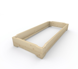 Stapelbett Holzbett (Fichte) "Gäste-Edi" 80 x 200cm 27cm Gästebett Jugendbett