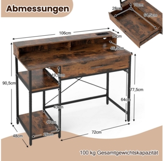 COSTWAY Computertisch