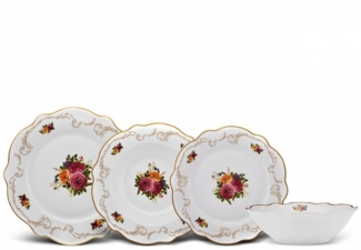 Karaca Geschirr-Set Antique Porzellan 24-teiliges Geschirrset für 6 Personen