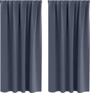 vidaXL Verdunkelungs-Vorhänge mit Ringen Anthrazit Polyester 4107449