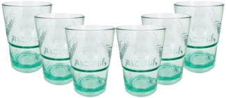 Acar Longdrinkglas Bacardi Rum KUNSTSTOFF Glas - Gläser Set - 6x Kunststoff Gläser Moj