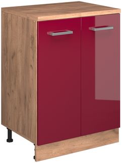 Kommode unter Schräge Rion Rot Hochglanz 60x81.6 cm ohne Schräge mit 2 Türen Vicco