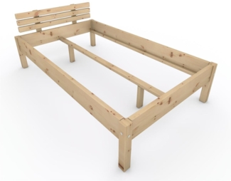 Zirbenbett "Zirben-Liesl" 120 x 210 cm Holzbett Massivholzbett Bett