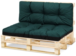 Amazinggirl Palettenkissen Palettenkissen Set 40x120 + 80x120 cm Grün
