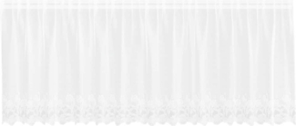 vidaXL Spitzenvorhang mit Vorhängen Weiß 400x120cm Polyester 4107789